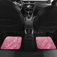 Hawaii Rose Pink Kapa Car Mats Vintage 'Ohe Kāpala Motifs Mix Plumeria Leis