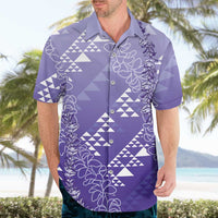 Hawaii Lavender Kapa Hawaiian Shirt Vintage 'Ohe Kāpala Motifs Mix Plumeria Leis
