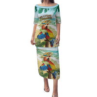 Aloha Hawaii It's 5 o'clock Somewhere Family Matching Puletasi and Hawaiian Shirt - Polynesian Pride