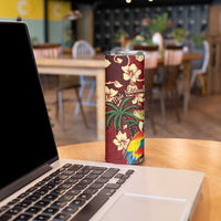 Crimson Red Tropical Christmas Hawaii Tapa Skinny Tumbler Aloha Santa Drink Party LT7 - Polynesian Pride