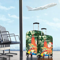Moss Green Tropical Christmas Hawaii Tapa Luggage Cover Aloha Santa Drink Party LT7 - Polynesian Pride