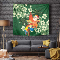 Moss Green Tropical Christmas Hawaii Tapa Tapestry Aloha Santa Drink Party LT7 Green - Polynesian Pride
