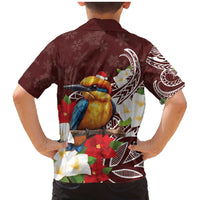 Felis Pasgua Guam Family Matching Mermaid Dress and Hawaiian Shirt Christmas Sihek Kingfisher with Guasali LT7 - Polynesian Pride