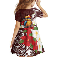 Felis Pasgua Guam Family Matching Puletasi and Hawaiian Shirt Christmas Sihek Kingfisher with Guasali LT7 - Polynesian Pride