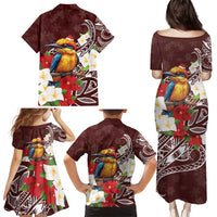 Felis Pasgua Guam Family Matching Puletasi and Hawaiian Shirt Christmas Sihek Kingfisher with Guasali LT7 - Polynesian Pride