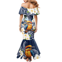 Hafa Adai Guam Family Matching Mermaid Dress and Hawaiian Shirt Sihek Guam Kingfisher with Guasali LT7 - Polynesian Pride