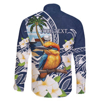 Hafa Adai Guam Family Matching Tank Maxi Dress and Hawaiian Shirt Sihek Guam Kingfisher with Guasali LT7 - Polynesian Pride