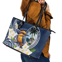Hafa Adai Guam Leather Tote Bag Sihek Guam Kingfisher with Guasali