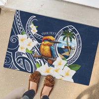 Hafa Adai Guam Rubber Doormat Sihek Guam Kingfisher with Guasali