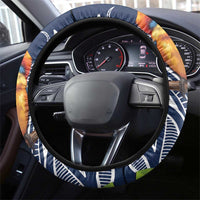 Hafa Adai Guam Steering Wheel Cover Sihek Guam Kingfisher with Guasali