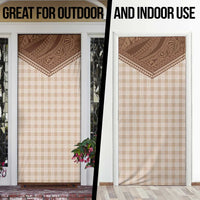 Aloha Hawaii Cowboys Paniolo Door Cover Beige Palaka - Polynesian Pride