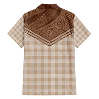 Aloha Hawaii Cowboys Paniolo Family Matching Tank Maxi Dress and Hawaiian Shirt Beige Palaka LT7 - Polynesian Pride