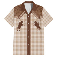 Aloha Hawaii Cowboys Paniolo Hawaiian Shirt Beige Palaka - Polynesian Pride
