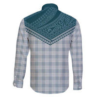 Aloha Hawaii Cowboys Paniolo Family Matching Off The Shoulder Long Sleeve Dress and Hawaiian Shirt Teal Palaka LT7 - Polynesian Pride