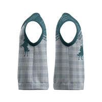 Aloha Hawaii Cowboys Paniolo Christmas Knitted V-Neck Vest Teal Palaka - Polynesian Pride