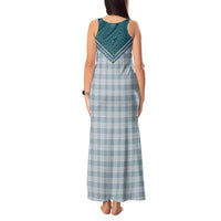 Aloha Hawaii Cowboys Paniolo Tank Maxi Dress Teal Palaka LT7 - Polynesian Pride