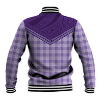 Aloha Hawaii Cowboys Paniolo Baseball Jacket Violet Palaka - Polynesian Pride