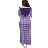 Aloha Hawaii Cowboys Paniolo Family Matching Puletasi and Hawaiian Shirt Violet Palaka LT7 - Polynesian Pride