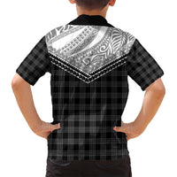 Aloha Hawaii Cowboys Paniolo Family Matching Long Sleeve Bodycon Dress and Hawaiian Shirt Black Palaka LT7 - Polynesian Pride