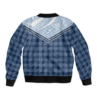 Aloha Hawaii Cowboys Paniolo Bomber Jacket Navy Blue Palaka - Polynesian Pride