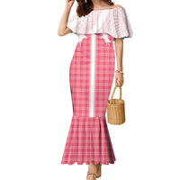 Aloha Hawaii Cowboys Paniolo Family Matching Mermaid Dress and Hawaiian Shirt Rose Palaka LT7 Mom's Dress Pink - Polynesian Pride