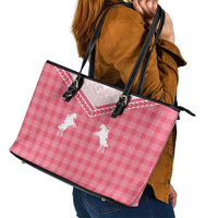 Aloha Hawaii Cowboys Paniolo Leather Tote Bag Rose Palaka - Polynesian Pride