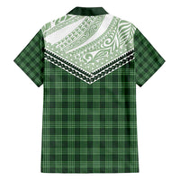Aloha Hawaii Cowboys Paniolo Family Matching Off Shoulder Maxi Dress and Hawaiian Shirt Forest Green Palaka LT7 - Polynesian Pride