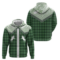 Aloha Hawaii Cowboys Paniolo Zip Hoodie Forest Green Palaka LT7 - Polynesian Pride