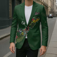 Kia Ora New Zealand Floral Personalized Blazer Sage Green - Polynesian Pride