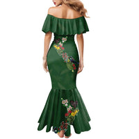 Kia Ora New Zealand Floral Personalized Family Matching Mermaid Dress and Hawaiian Shirt Sage Green LT7 - Polynesian Pride