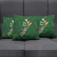 Kia Ora New Zealand Floral Pillow Cover Sage Green LT7 - Polynesian Pride