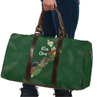Kia Ora New Zealand Floral Travel Bag Sage Green - Polynesian Pride