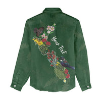 Kia Ora New Zealand Floral Personalized Women Casual Shirt Sage Green LT7 - Polynesian Pride