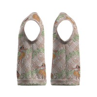 Beige Palaka Hula Girls Seamless Hawaii Aloha Christmas Knitted V-Neck Vest LT7 - Polynesian Pride