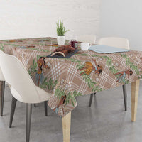 Beige Palaka Hula Girls Seamless Hawaii Aloha Tablecloth - Polynesian Pride