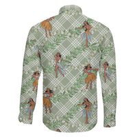 Mint Palaka Hula Girls Seamless Hawaii Aloha Family Matching Tank Maxi Dress and Hawaiian Shirt LT7 - Polynesian Pride