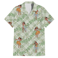 Mint Palaka Hula Girls Seamless Hawaii Aloha Hawaiian Shirt - Polynesian Pride