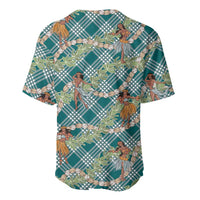 Teal Palaka Hula Girls Seamless Hawaii Aloha Baseball Jersey - Polynesian Pride