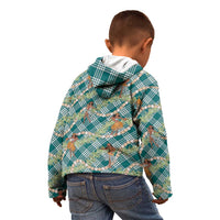 Teal Palaka Hula Girls Seamless Hawaii Aloha Kid Hoodie - Polynesian Pride