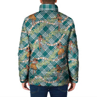 Teal Palaka Hula Girls Seamless Hawaii Aloha Padded Jacket - Polynesian Pride