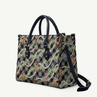 Sable Palaka Hula Girls Seamless Hawaii Aloha Leather Bag - Polynesian Pride
