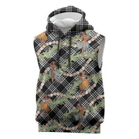 Sable Palaka Hula Girls Seamless Hawaii Aloha Sleeveless Hoodie - Polynesian Pride