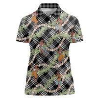 Sable Palaka Hula Girls Seamless Hawaii Aloha Women Polo Shirt - Polynesian Pride
