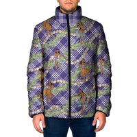 Lavender Palaka Hula Girls Seamless Hawaii Aloha Padded Jacket - Polynesian Pride