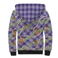 Lavender Palaka Hula Girls Seamless Hawaii Aloha Sherpa Hoodie LT7 - Polynesian Pride