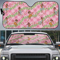 Lokelani Pink Palaka Hula Girls Seamless Hawaii Aloha Auto Sun Shade LT7 Pink - Polynesian Pride