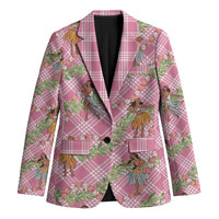 Lokelani Pink Palaka Hula Girls Seamless Hawaii Aloha Blazer LT7 Unisex Pink - Polynesian Pride