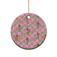 Lokelani Pink Palaka Hula Girls Seamless Hawaii Aloha Ceramic Ornament LT7 - Polynesian Pride