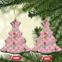 Lokelani Pink Palaka Hula Girls Seamless Hawaii Aloha Ceramic Ornament LT7 Christmas Tree Pink - Polynesian Pride