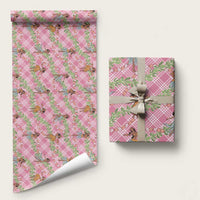 Lokelani Pink Palaka Hula Girls Seamless Hawaii Aloha Wrapping Paper